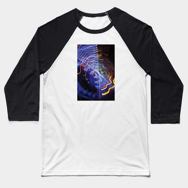 Painting With Light – Blue 9950 Baseball T-Shirt by sleepingdogprod